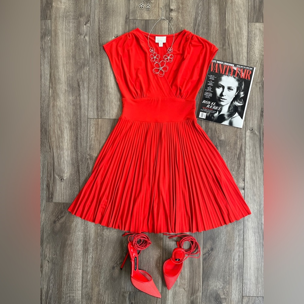 🔥🔥🔥HP Gorgeous Sexy Red Jersey Knit Dress - Picture 3 of 4